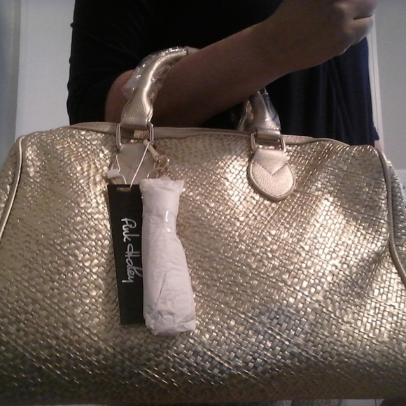 Pink Haley Handbags - Pink Haley Layla Satchel in Gold